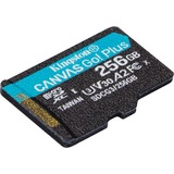Kingston Canvas Go! Plus memoria flash 256 GB MicroSD UHS-I Classe 10, Scheda di memoria Nero, 256 GB, MicroSD, Classe 10, UHS-I, 170 MB/s, 90 MB/s