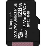 Kingston Canvas Select Plus 128 GB MicroSDXC UHS-I Classe 10 Nero, 128 GB, MicroSDXC, Classe 10, UHS-I, 100 MB/s, 85 MB/s