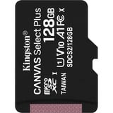 Kingston Canvas Select Plus 128 GB MicroSDXC UHS-I Classe 10, Scheda di memoria Nero, 128 GB, MicroSDXC, Classe 10, UHS-I, 100 MB/s, 85 MB/s