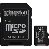 Kingston Canvas Select Plus 64 GB MicroSDXC UHS-I Classe 10 Nero, 64 GB, MicroSDXC, Classe 10, UHS-I, 100 MB/s, 85 MB/s