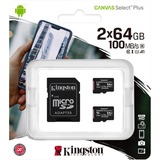 Kingston Canvas Select Plus 64 GB SDXC UHS-I Classe 10 Nero, 64 GB, SDXC, Classe 10, UHS-I, 100 MB/s, 85 MB/s