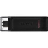 Kingston DataTraveler 128GB USB-C 3.2 Gen 1 70, Chiavetta USB Nero, 128 GB, USB tipo-C, 3.2 Gen 1 (3.1 Gen 1), Cuffia, 7 g, Nero
