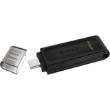 Kingston DataTraveler 70 unità flash USB 128 GB USB tipo-C 3.2 Gen 1 (3.1 Gen 1) Nero Nero, 128 GB, USB tipo-C, 3.2 Gen 1 (3.1 Gen 1), Cavo, 7 g, Nero