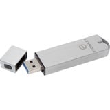 Kingston IronKey 64GB Enterprise S1000 Encrypted USB 3.0 FIPS 140-2 Level 3, Chiavetta USB 64 GB, USB tipo A, 3.2 Gen 1 (3.1 Gen 1), 230 MB/s, Cuffia, Argento