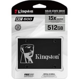 Kingston KC600 2.5" 512 GB Serial ATA III 3D TLC Nero, 512 GB, 2.5", 550 MB/s, 6 Gbit/s