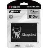 Kingston KC600 2.5" 512 GB Serial ATA III 3D TLC, Disco a stato solido Nero, 512 GB, 2.5", 550 MB/s, 6 Gbit/s