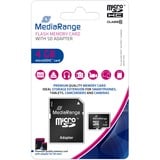 MediaRange 4 GB microSDHC, Scheda di memoria Nero