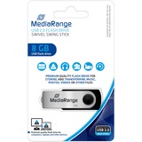 MediaRange MR908 unità flash USB 8 GB USB Type-A / Micro-USB 2.0 Nero, Argento Nero/Argento, 8 GB, USB Type-A / Micro-USB, 2.0, 13 MB/s, Girevole, Nero, Argento