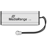 MediaRange MR914 unità flash USB 8 GB USB tipo A 3.2 Gen 1 (3.1 Gen 1) Nero, Argento argento/Nero, 8 GB, USB tipo A, 3.2 Gen 1 (3.1 Gen 1), 175 MB/s, Lamina di scorrimento, Nero, Argento