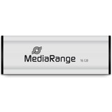 MediaRange MR915 unità flash USB 16 GB USB Type-A / Micro-USB 3.2 Gen 1 (3.1 Gen 1) Nero, Argento argento/Nero, 16 GB, USB Type-A / Micro-USB, 3.2 Gen 1 (3.1 Gen 1), 50 MB/s, Lamina di scorrimento, Nero, Argento