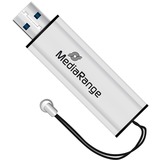 MediaRange MR917 unità flash USB 64 GB USB tipo A 3.2 Gen 1 (3.1 Gen 1) Nero, Argento argento/Nero, 64 GB, USB tipo A, 3.2 Gen 1 (3.1 Gen 1), 80 MB/s, Lamina di scorrimento, Nero, Argento