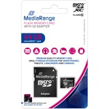 MediaRange MR955 memoria flash 64 GB MicroSDXC Classe 10 Nero, 64 GB, MicroSDXC, Classe 10, 60 MB/s, 15 MB/s, Nero