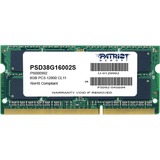 Patriot 8GB PC3-12800 memoria 1 x 8 GB DDR3 1600 MHz 8 GB, 1 x 8 GB, DDR3, 1600 MHz, 204-pin SO-DIMM