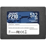 Patriot P210 2.5" 512 GB Serial ATA III Nero, 512 GB, 2.5", 500 MB/s