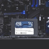 Patriot P210 2.5" 512 GB Serial ATA III, Disco a stato solido Nero, 512 GB, 2.5", 500 MB/s