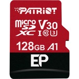 Patriot PEF128GEP31MCX memoria flash 128 GB MicroSDXC Classe 10 Nero/Rosso, 128 GB, MicroSDXC, Classe 10, 100 MB/s, 80 MB/s, Class 3 (U3)