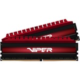 Patriot VIPER 4 memoria 16 GB DDR4 3600 MHz 16 GB, 2 x 8 GB, DDR4, 3600 MHz, 288-pin DIMM, Nero, Rosso