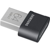 SAMSUNG MUF-64AB unità flash USB 64 GB USB tipo A 3.2 Gen 1 (3.1 Gen 1) Grigio, Argento Nero, 64 GB, USB tipo A, 3.2 Gen 1 (3.1 Gen 1), 300 MB/s, Senza coperchio, Grigio, Argento