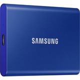 SAMSUNG Portable SSD T7 2000 GB Blu, Disco a stato solido blu, 2000 GB, USB tipo-C, 3.2 Gen 2 (3.1 Gen 2), 1050 MB/s, Protezione della password, Blu