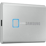 SAMSUNG Portable SSD T7 Touch USB 3.2 2TB Silver, Disco a stato solido argento, 2000 GB, USB tipo-C, 3.2 Gen 2 (3.1 Gen 2), 1050 MB/s, Protezione della password, Argento