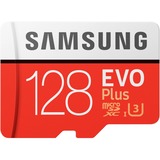 Samsung Evo Plus memoria flash 128 GB MicroSDXC UHS-I Classe 10, Scheda di memoria rosso/Bianco, 128 GB, MicroSDXC, Classe 10, UHS-I, 100 MB/s, 60 MB/s