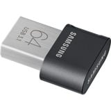 Samsung Flash Drive FIT Plus 64 GB, Chiavetta USB Nero, 64 GB, USB tipo A, 3.2 Gen 1 (3.1 Gen 1), 300 MB/s, Senza coperchio, Grigio, Argento