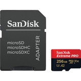 SanDisk 256GB Extreme Pro microSDXC Classe 10, Scheda di memoria 256 GB, MicroSDXC, Classe 10, Class 3 (U3), V30, Resistente agli urti, A prova di temperatura, Impermeabile