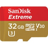 SanDisk Extreme 32 GB MicroSDHC UHS-I Classe 10 32 GB, MicroSDHC, Classe 10, UHS-I, 100 MB/s, 60 MB/s