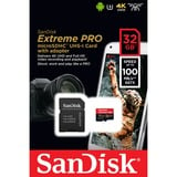 SanDisk Extreme Pro MicroSD 32 GB MicroSDHC 32 GB, MicroSDHC, Classe 10, UHS-I, 100 MB/s, 90 MB/s