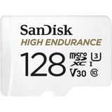 SanDisk High Endurance 128 GB MicroSDXC UHS-I Classe 10, Scheda di memoria bianco, 128 GB, MicroSDXC, Classe 10, UHS-I, 100 MB/s, 40 MB/s