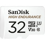 SanDisk High Endurance 32 GB MicroSDHC UHS-I Classe 10, Scheda di memoria bianco, 32 GB, MicroSDHC, Classe 10, UHS-I, 100 MB/s, 40 MB/s