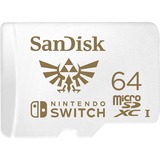 SanDisk SDSQXAT-064G-GNCZN memoria flash 64 GB MicroSDXC bianco, 64 GB, MicroSDXC, 100 MB/s, 60 MB/s, Class 3 (U3), Rosso, Bianco