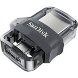 SanDisk Ultra Dual m3.0 unità flash USB 128 GB USB Type-A / Micro-USB 3.2 Gen 1 (3.1 Gen 1) Nero, Argento, Trasparente 128 GB, USB Type-A / Micro-USB, 3.2 Gen 1 (3.1 Gen 1), Lamina di scorrimento, 5,2 g, Nero, Argento, Trasparente
