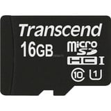 Transcend 16GB microSDHC Class 10 UHS-I MLC Classe 10 Nero, 16 GB, MicroSDHC, Classe 10, MLC, 90 MB/s, Class 1 (U1)