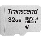 Transcend 300S 32 GB MicroSDHC NAND Classe 10 argento, 32 GB, MicroSDHC, Classe 10, NAND, 95 MB/s, 25 MB/s