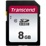 Transcend 300S 8 GB SDHC NAND Classe 10, Scheda di memoria Nero, 8 GB, SDHC, Classe 10, NAND, 20 MB/s, 10 MB/s
