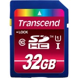 Transcend 32GB SDHC CL 10 UHS-1 MLC Classe 10 blu, 32 GB, SDHC, Classe 10, MLC, 90 MB/s, Class 1 (U1)