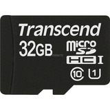 Transcend 32GB microSDHC Class 10 UHS-I Classe 10 Nero, 32 GB, MicroSDHC, Classe 10, UHS, 90 MB/s, Nero, Rosso