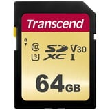 Transcend 64GB, UHS-I, SD SDXC Classe 10 Nero, UHS-I, SD, 64 GB, SDXC, Classe 10, UHS-I, 95 MB/s, 50 MB/s