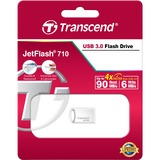 Transcend JetFlash 710S 64GB unità flash USB USB tipo A 3.2 Gen 1 (3.1 Gen 1) Argento argento, 64 GB, USB tipo A, 3.2 Gen 1 (3.1 Gen 1), Senza coperchio, 3,3 g, Argento