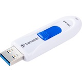 Transcend JetFlash 790 128GB unità flash USB USB tipo A 3.2 Gen 1 (3.1 Gen 1) Bianco bianco/Blu, 128 GB, USB tipo A, 3.2 Gen 1 (3.1 Gen 1), Lamina di scorrimento, 4,9 g, Bianco