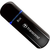Transcend JetFlash elite 600 nero lucido, 8 GB, USB tipo A, 2.0, Cuffia, 10,3 g, Nero
