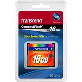 Transcend TS16GCF133 Memorie flash Nero, 16 GB, CompactFlash, MLC, 50 MB/s, 20 MB/s, Nero