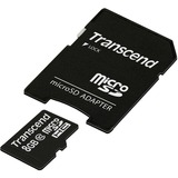 Transcend TS8GUSDC10 memoria flash 8 GB MicroSDHC NAND Classe 10 8 GB, MicroSDHC, Classe 10, NAND, 90 MB/s, Nero