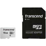 Transcend microSDHC 300S 16GB NAND Classe 10 argento, 16 GB, MicroSDHC, Classe 10, NAND, 95 MB/s, 10 MB/s