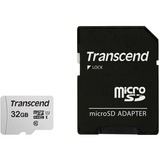 Transcend microSDHC 300S 32GB NAND Classe 10 argento, 32 GB, MicroSDHC, Classe 10, NAND, 95 MB/s, 25 MB/s