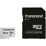 Transcend microSDXC 300S 64GB NAND Classe 10 argento, 64 GB, MicroSDXC, Classe 10, NAND, 95 MB/s, 25 MB/s
