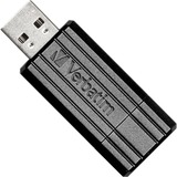 Verbatim PinStripe - Memoria USB da 32 GB - Nero Nero, 32 GB, USB tipo A, 2.0, 10 MB/s, Lamina di scorrimento, Nero