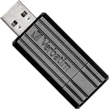 Verbatim PinStripe - Memoria USB da 8 GB - Nero, Chiavetta USB Nero, 8 GB, USB tipo A, 2.0, 10 MB/s, Lamina di scorrimento, Nero
