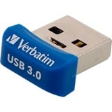 Verbatim Store 'n' Stay NANO - Memoria USB 3.0 da 32 GB - Blu blu, 32 GB, USB tipo A, 3.2 Gen 1 (3.1 Gen 1), Cuffia, 3 g, Blu